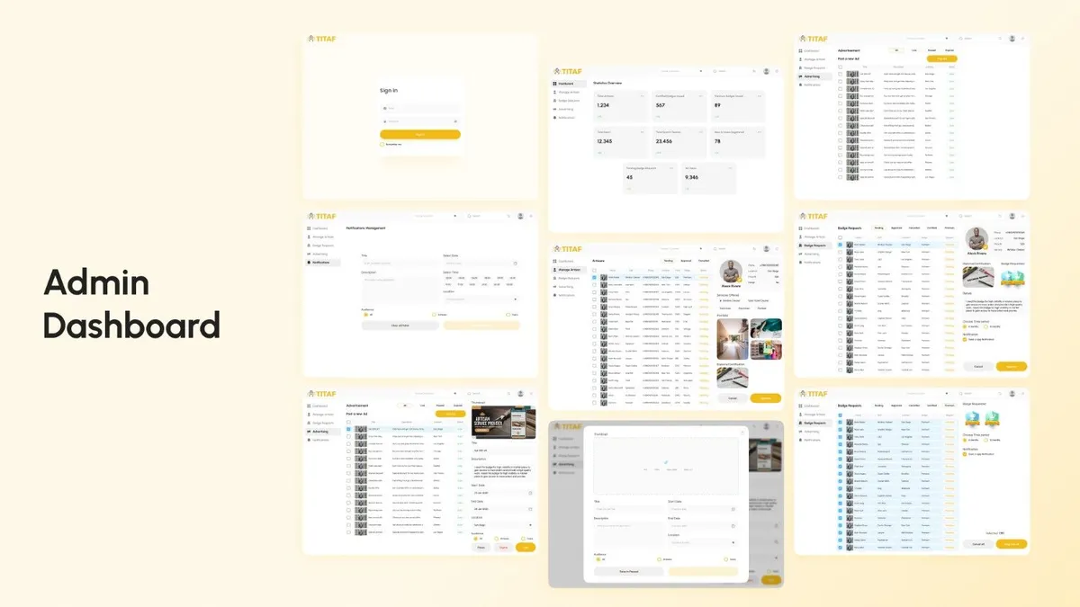 Titaf - Admin Panel